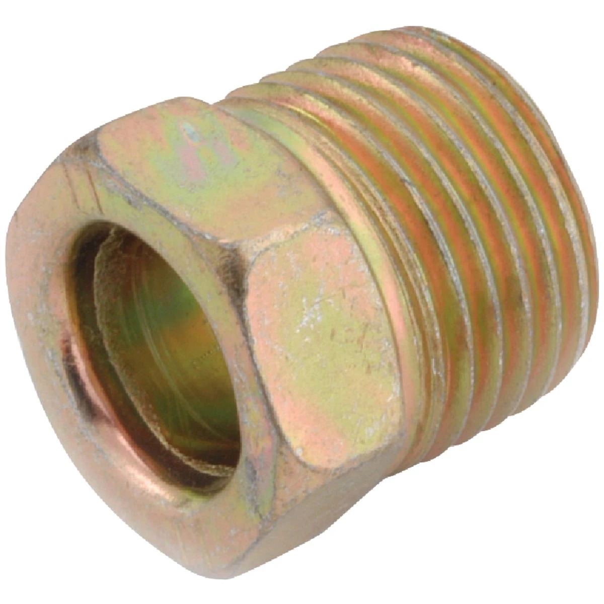 Brass Threaded Inverted Flare Steel Nut, 1/4 In.