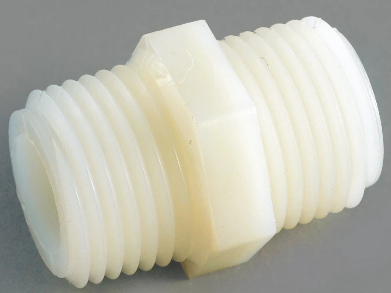 Nylon Hex Pipe Nipple, 1 Inch Male Pipe Thread, Durable and Lightweight