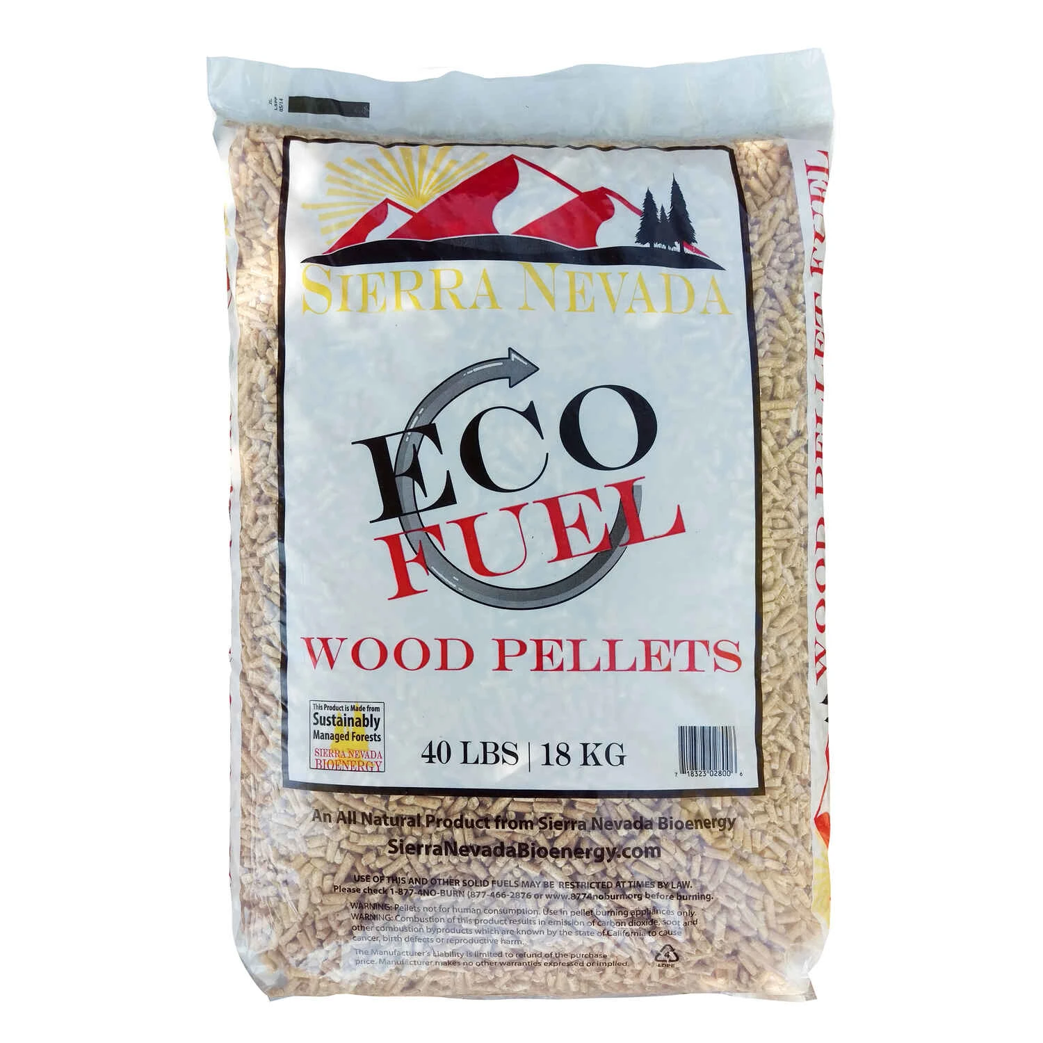 Bioenergy Eco Fuel Wood Pellets, 40 Pound Bag, Premium Heating Fuel Pellets