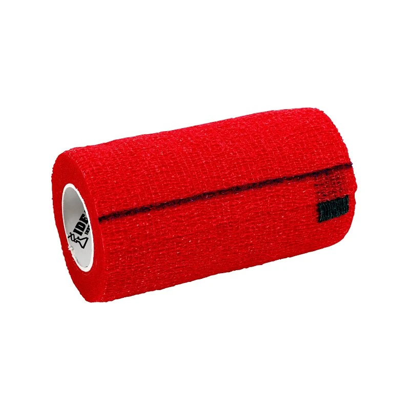 Vet Wrap Bandage, Red, 4-inch X 5-yards, Self-adhesive