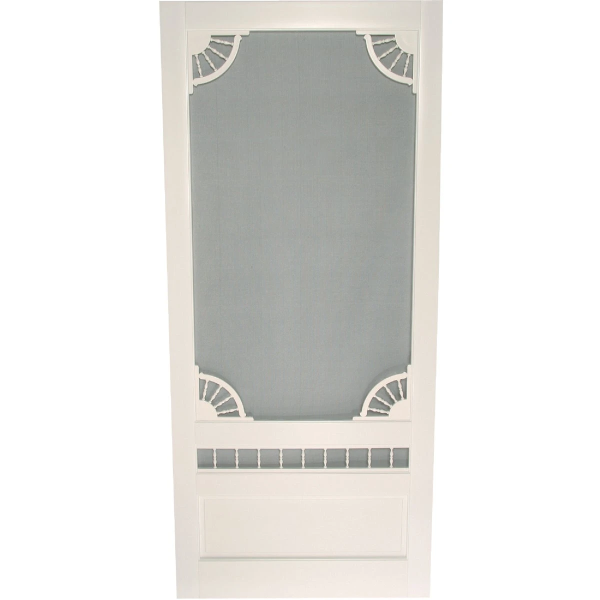 32 In. X 80 In. Dakota White Vinyl Screen Door By Kimberly Bay