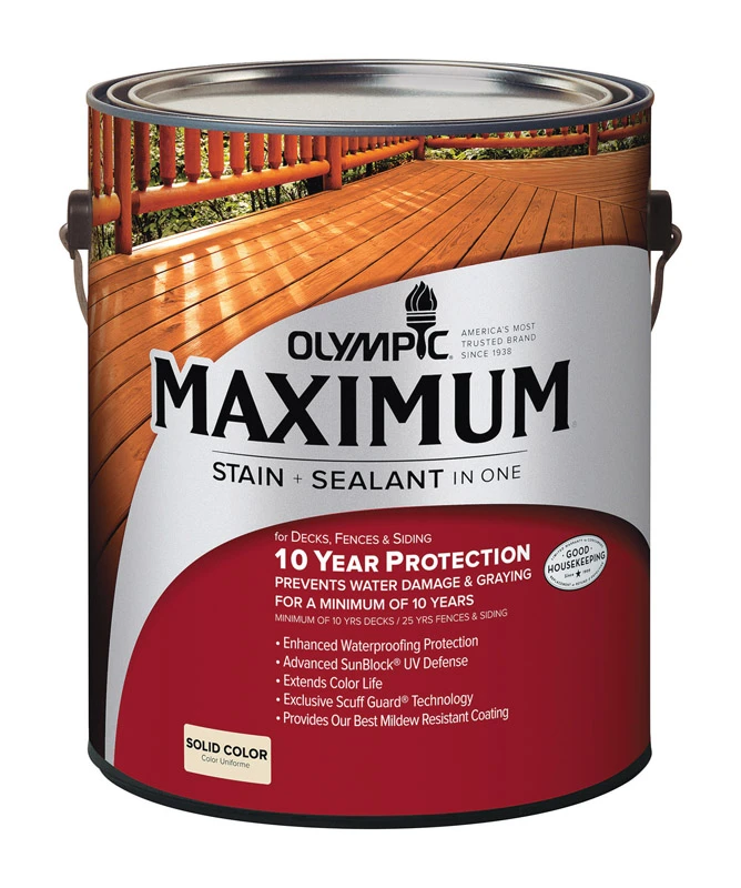 Maximum Deck Fence and Siding Exterior Acrylic Stain and Sealant Navajo Red 1 Gallon