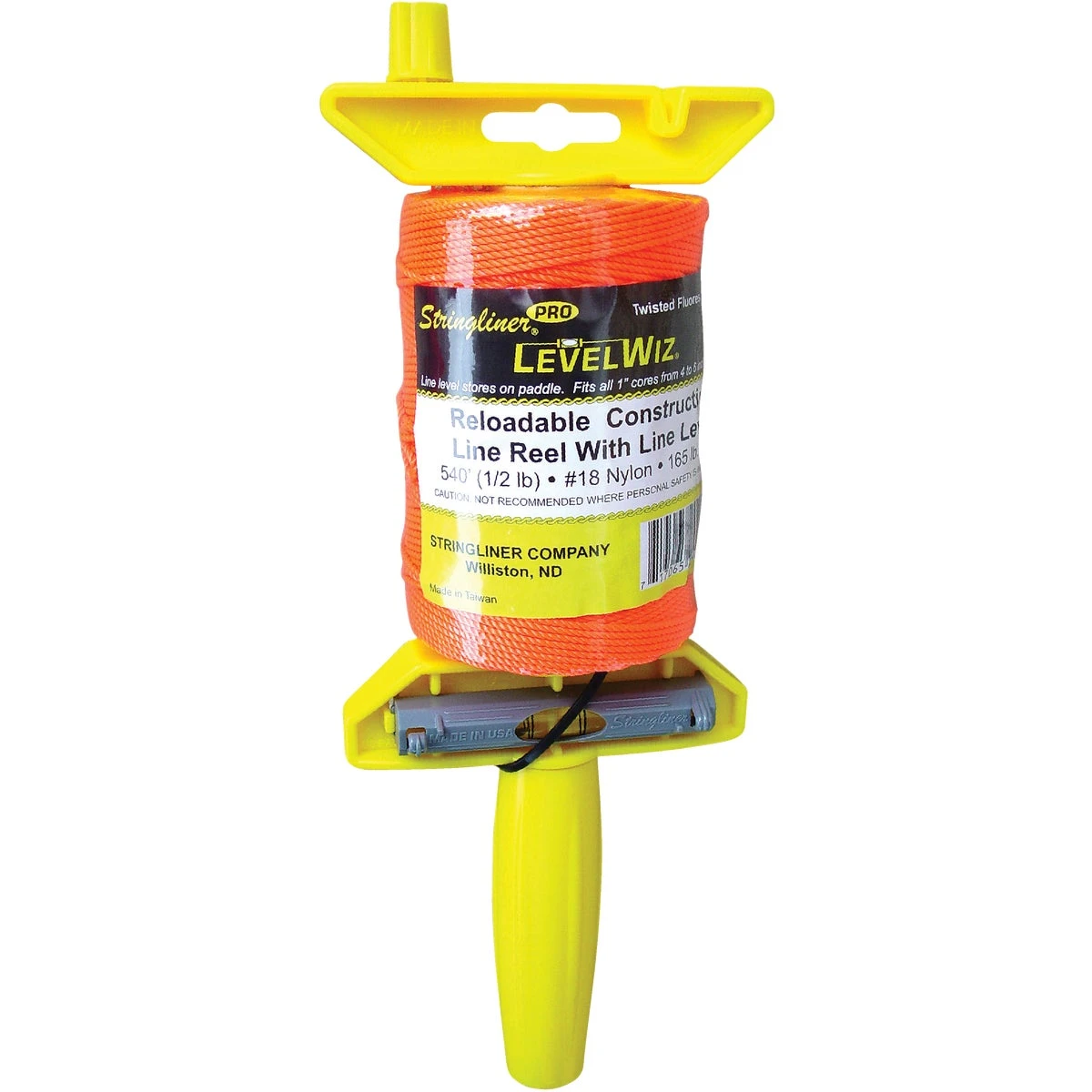 Levelwiz 540 Ft. Fluorescent Orange Twisted Nylon Mason Line Reel