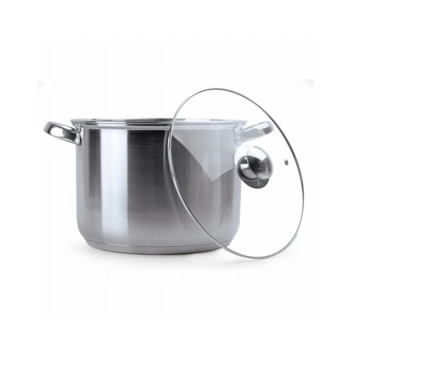 Pure Intentions Stainless Steel Stock Pot, Glass Lid, 12 Qts.