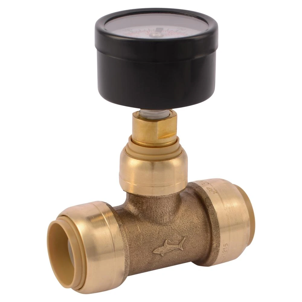 3/4 Inch Brass Tee Pressure Gauge Assembly Valve Ur24438a