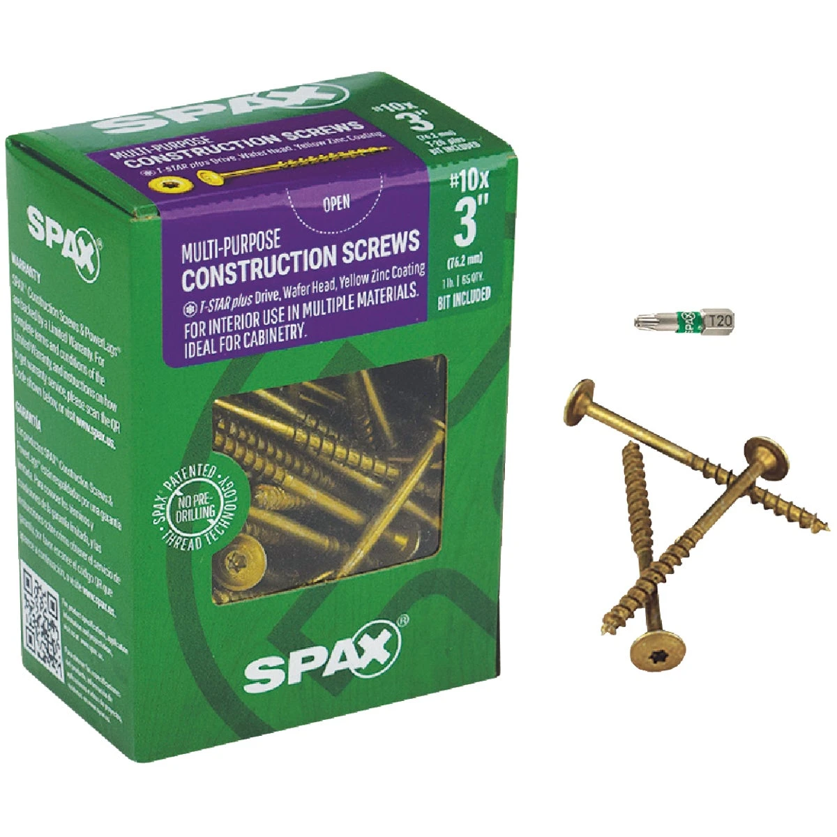SPAX Multi-Material No. 10 in. X 3 in. L T-20+ Wafer Head Serrated Construction Screws