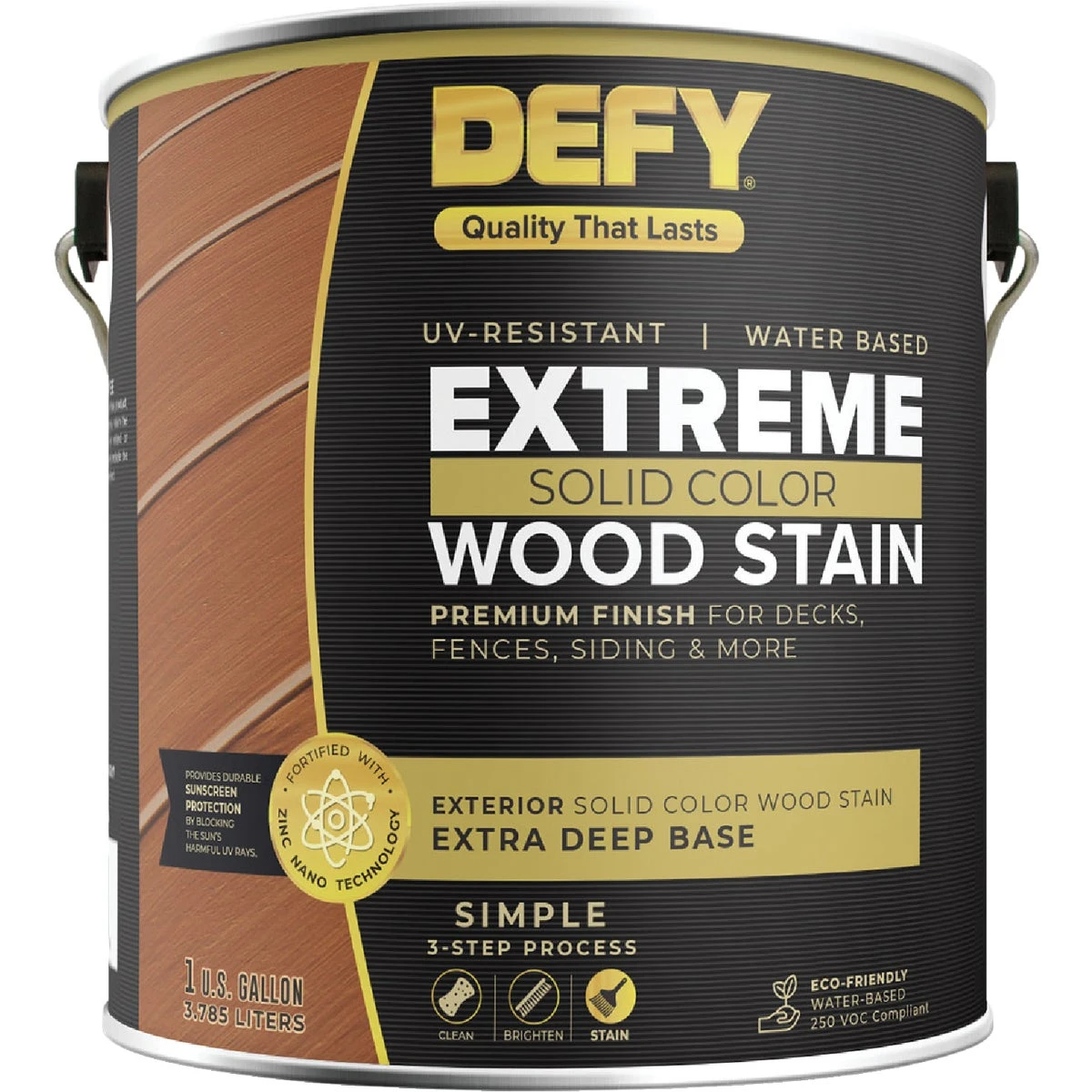 Extreme Solid Color Wood Stain, Extra Deep Base, 1 Gallon, Uv & Mildew Resistant