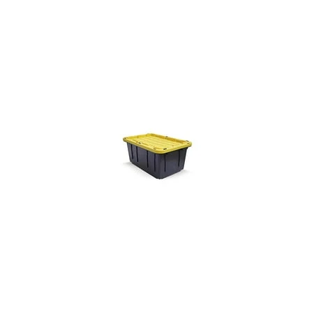 Storage Tote, Black & Yellow, 17 Gallons