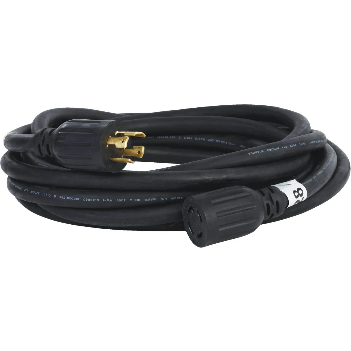 25-Foot 30 Amp Generator Power Cord with Heavy-Duty Weather-Resistant Jacket