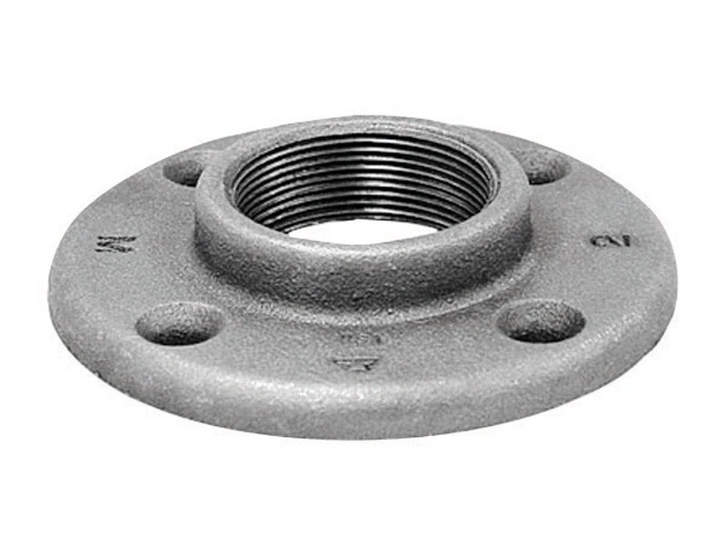 1/4 In. Fpt Black Malleable Iron Floor Flange - Durable Plumbing Fitting