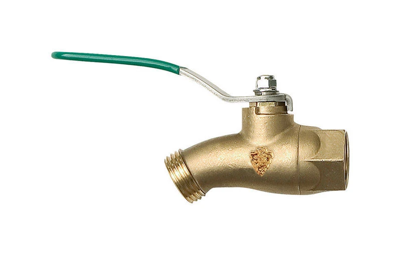 Lead-free No-kink Ball Valve, 3/4 X 3/4 Hose Thread, 1/4 Turn