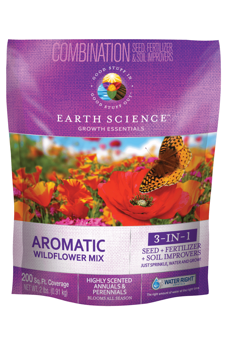 Aromatic Wildflowers Mix, Covers 200 Sq. Ft., Model 10812-6