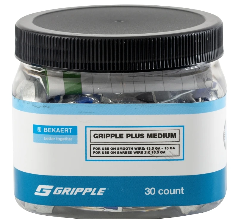 Gripple Plus Medium Wire Joiner, 30 Count Tub, Durable Wire Connector for Fencing and Wire Joining