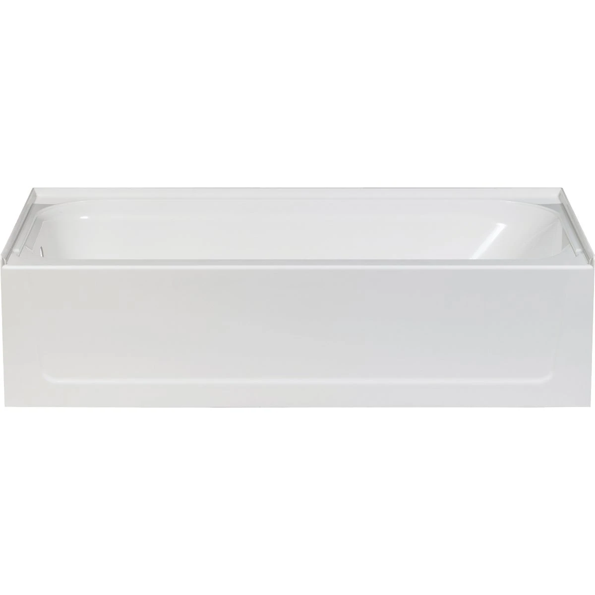 Topaz 60 In. L X 30 In. W X 16-1/2 In. D Left Drain Bathtub In White
