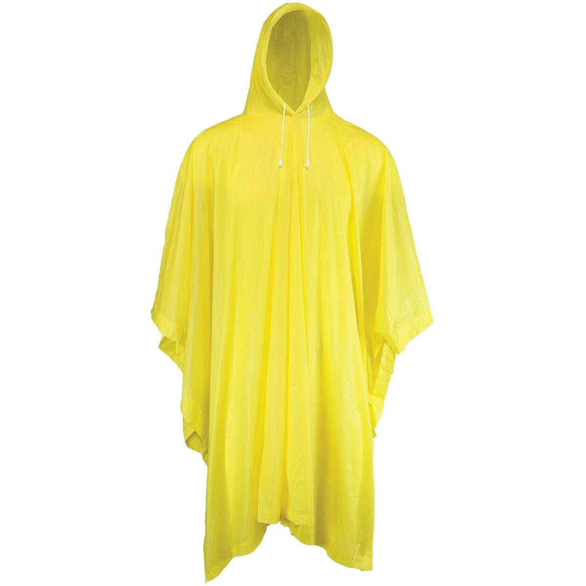 50 In. X 80 In. Yellow Rain Poncho - Reusable Pvc