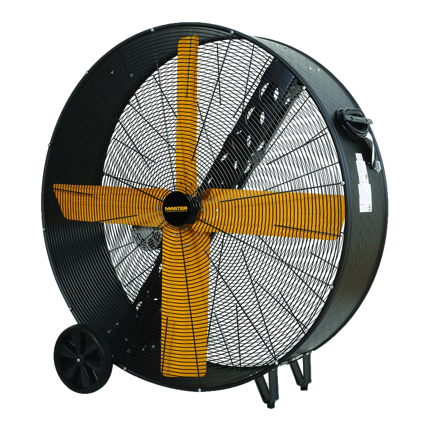 48-Inch Belt-Drive Barrel Fan with Two-Speed Settings for Industrial Use