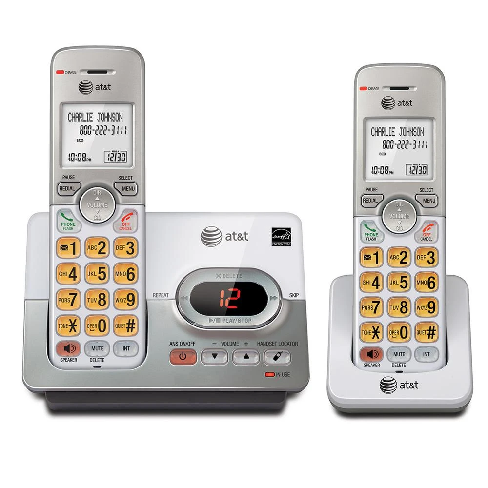 El52203 Cordless Phone Answering System With Caller Id, 2-handset, Expandable