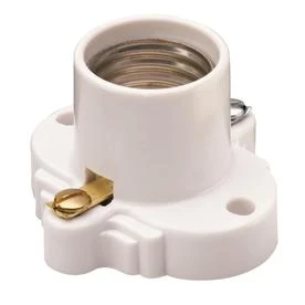 Pass & Seymour Incandescent Light Socket, White, 250-volt, 660-watt, Keyless