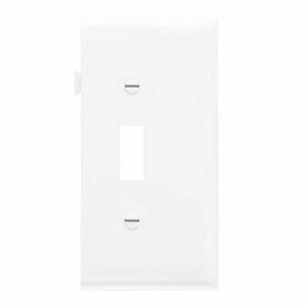 Pass and Seymour White Nylon Toggle Switch Wall Plate End Section