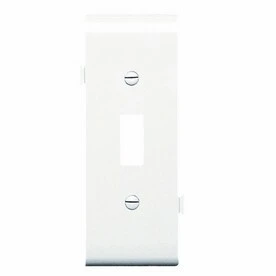 Pass and Seymour White Nylon Toggle Switch Wall Plate with Center Opening