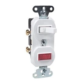 Pass & Seymour 15-amp Single-pole Switch With Pilot Light, 125-volt, White