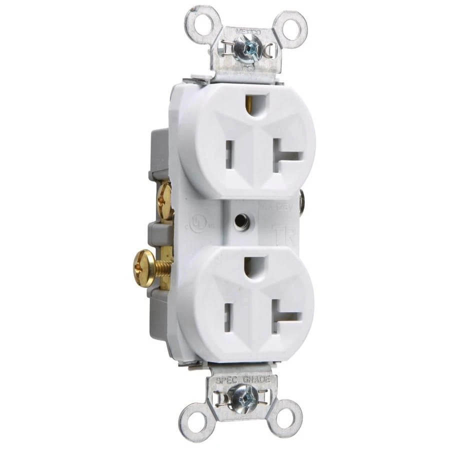 20-amp 125-volt White Duplex Tamper-resistant Receptacle Model Tr20wcc8
