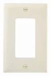 Pass and Seymour 1-Gang Decorator Wall Plate, Nylon, Light Almond Finish