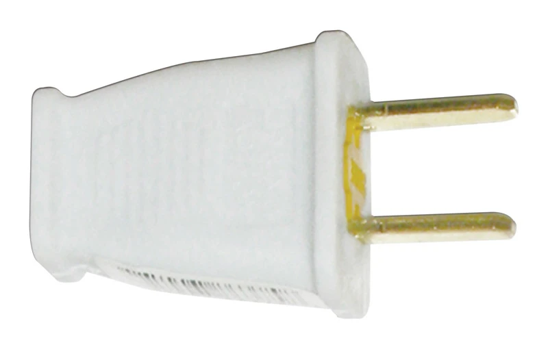 Pass & Seymour Non-polarized Plug, Residential, White, 15a, 125-volt, Nema 1-15p