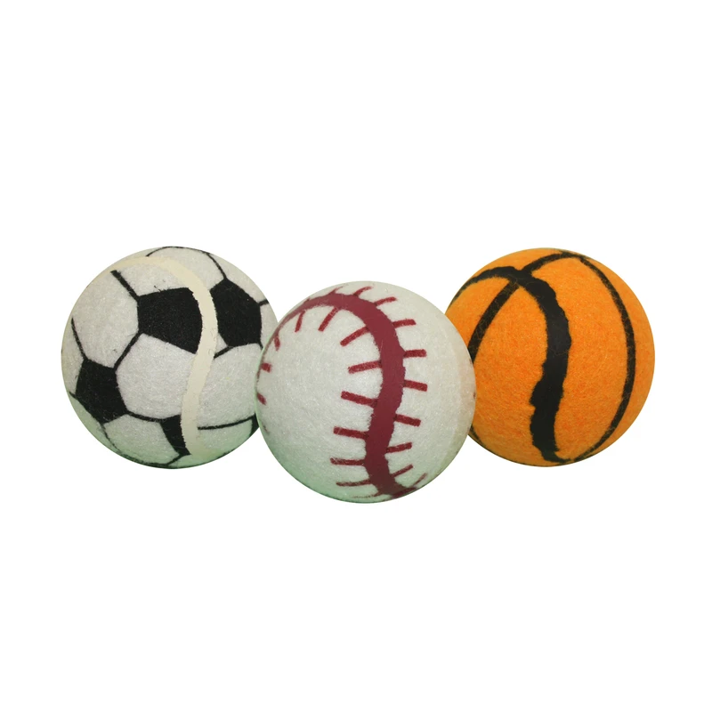 Dog Toy, Sport Balls, 2.5-In., 3-Pk.