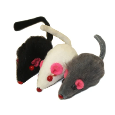 Real Fur Mice Cat Toy With Catnip, 1.25-inch