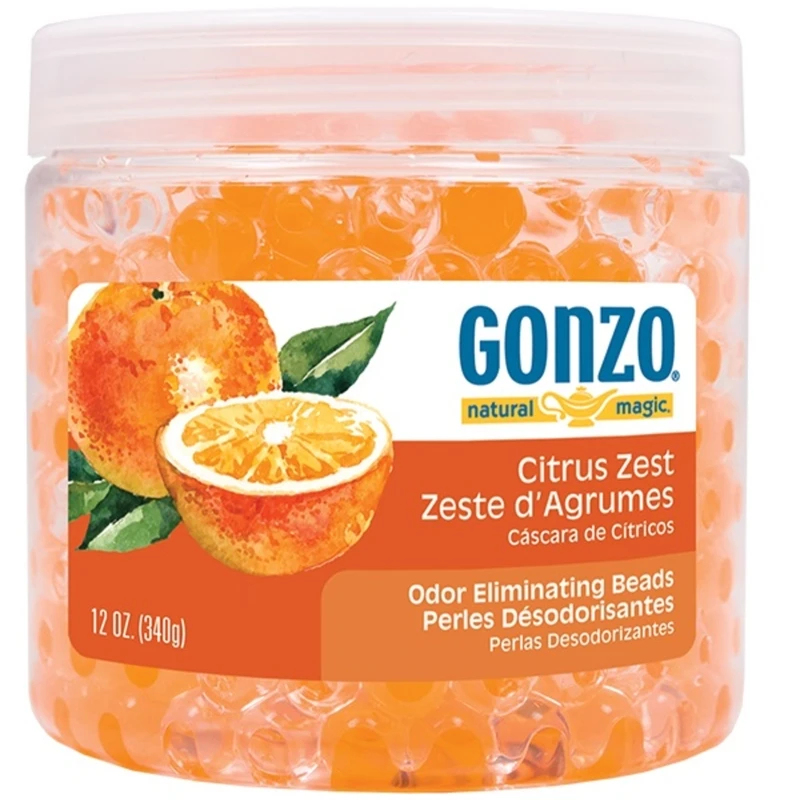Citrus Zest Fragrance Gel Beads, 12 Ounces, Odor Eliminator