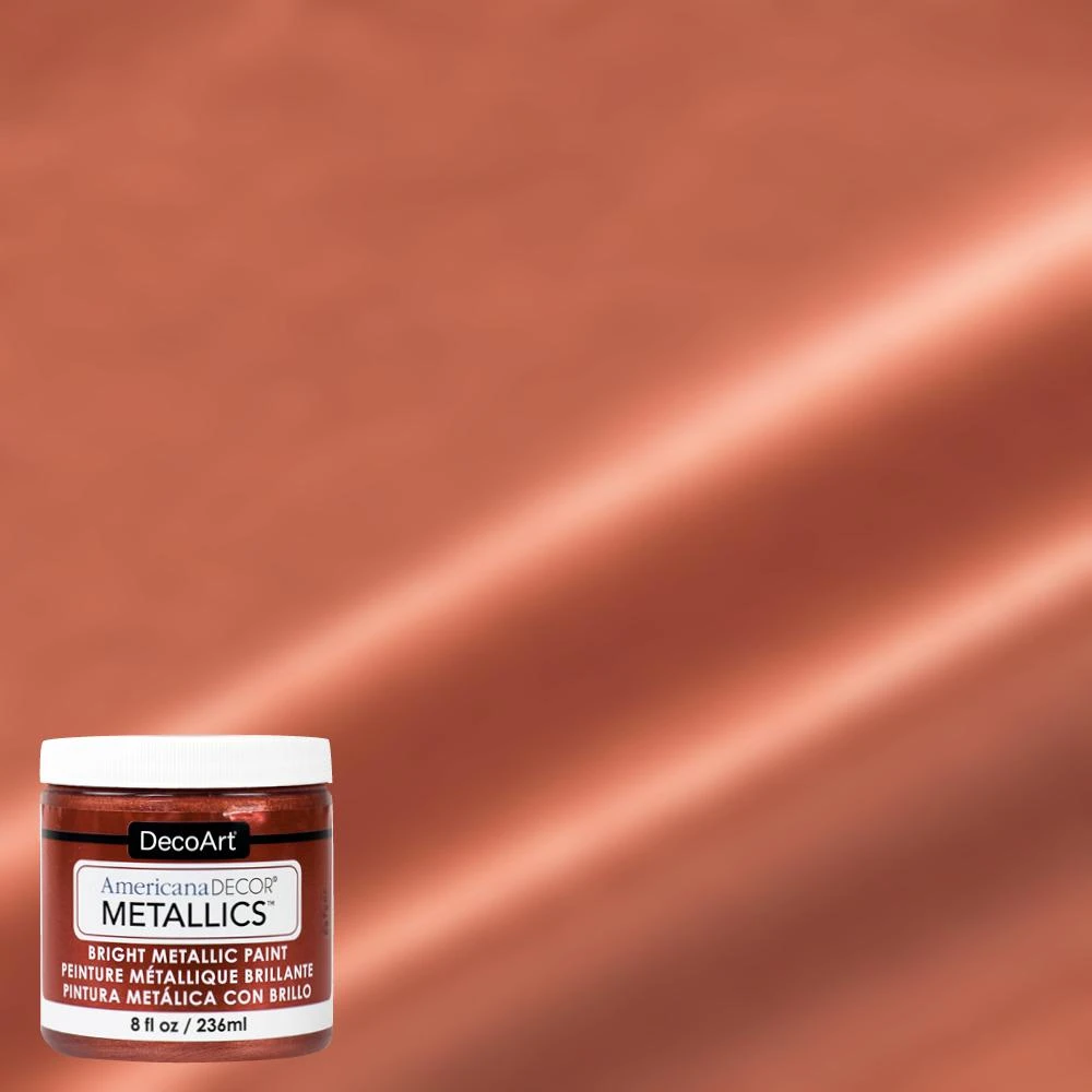 Americana Decor Metallics Copper Craft Paint 8 Ounce Bottle