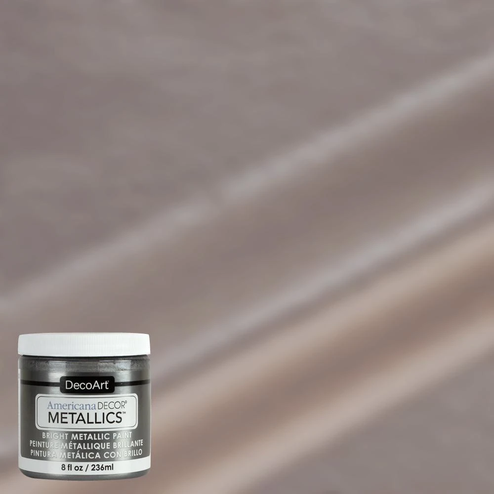 Americana Decor Metallics Craft Paint, 8 Oz. Tin - Reflective Finish For Home Decor