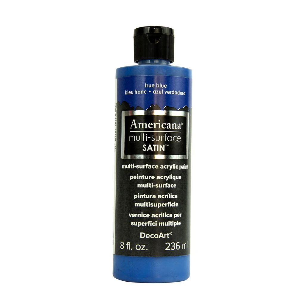 Americana Multi-Surface Acrylic Craft Paint True Blue 8 Ounce Bottle