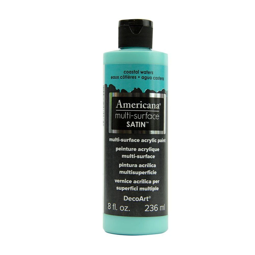 Americana Multi-Surface Acrylic Craft Paint Coastal Waters 8 Ounce Bottle