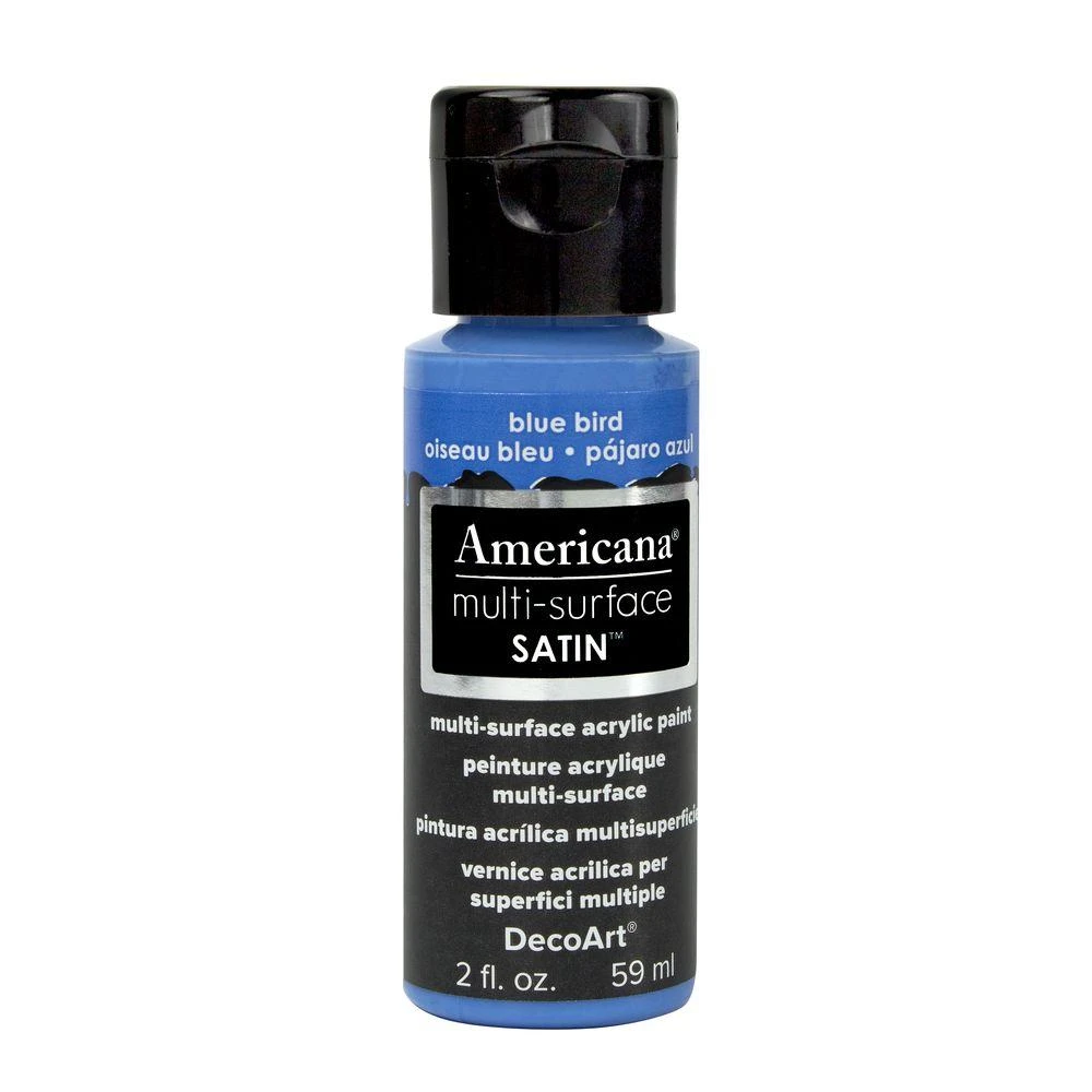 Americana Multi-surface Satin Acrylic Craft Paint, Blue Bird, 2 Oz. - Da527-30