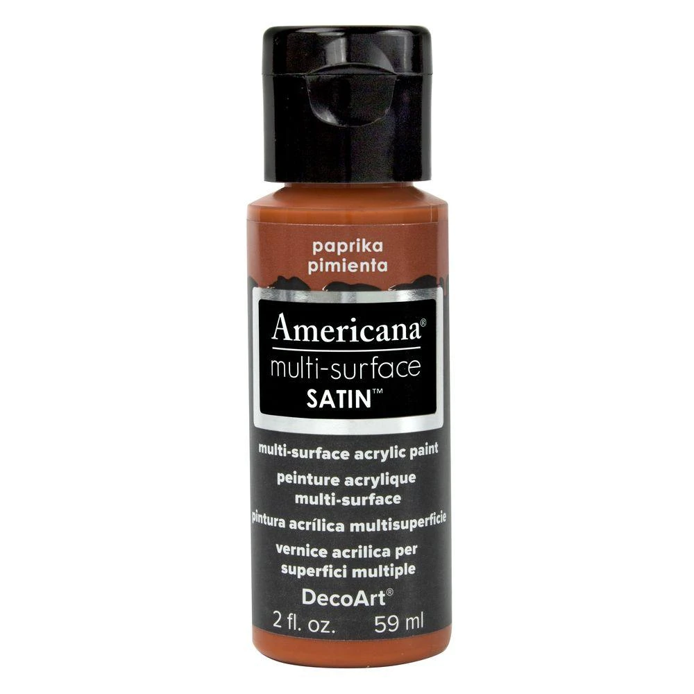 Americana Multi-surface Satin Acrylic Craft Paint, Paprika, 2-ounce