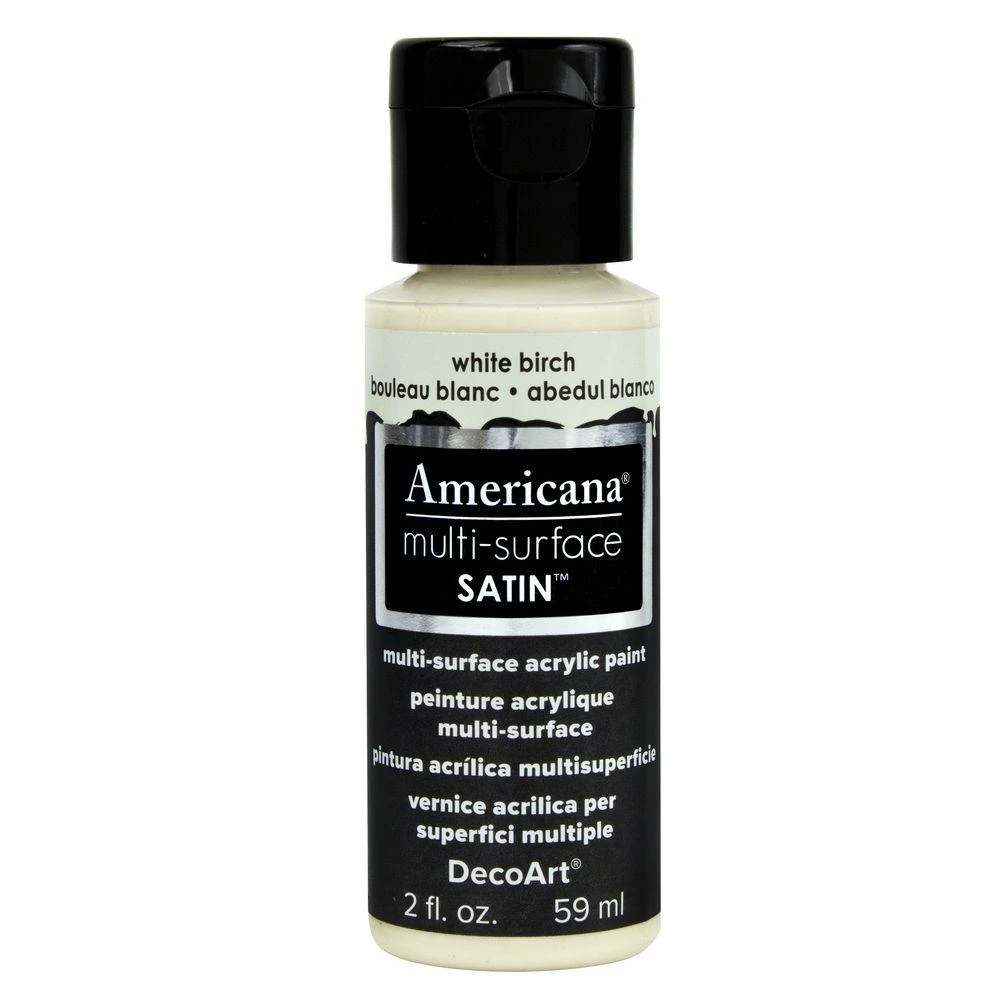 Americana Multi-surface Satin Acrylic Paint, White Birch, 2 Oz. - All-surface Finish