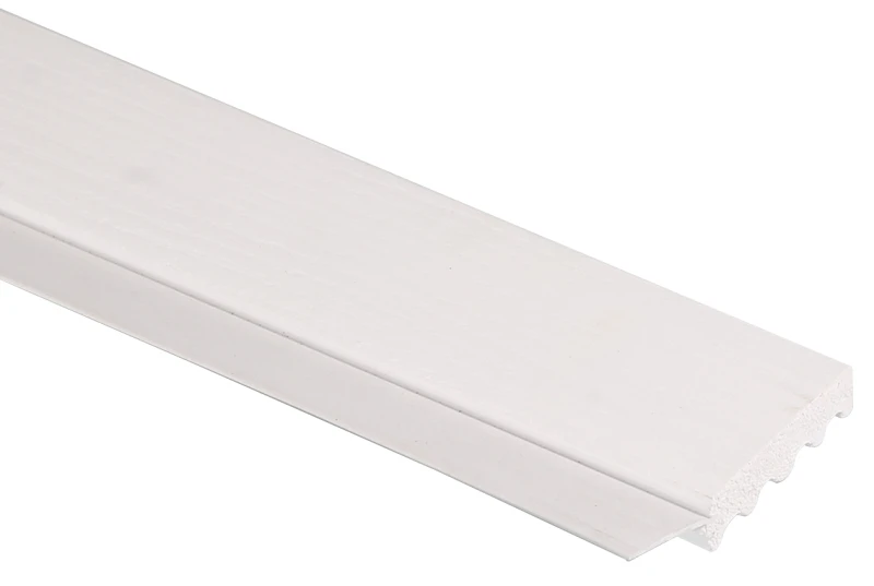 Garage Door Weatherstripping, White Pvc, 2 In. X 9 Ft., Model 236009706