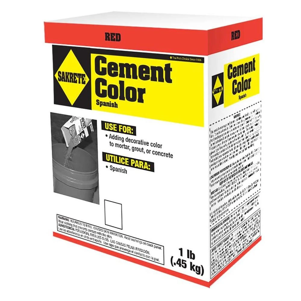 Red Cement Coloring Powder, 1 Pound For Concrete And Mortar Mix