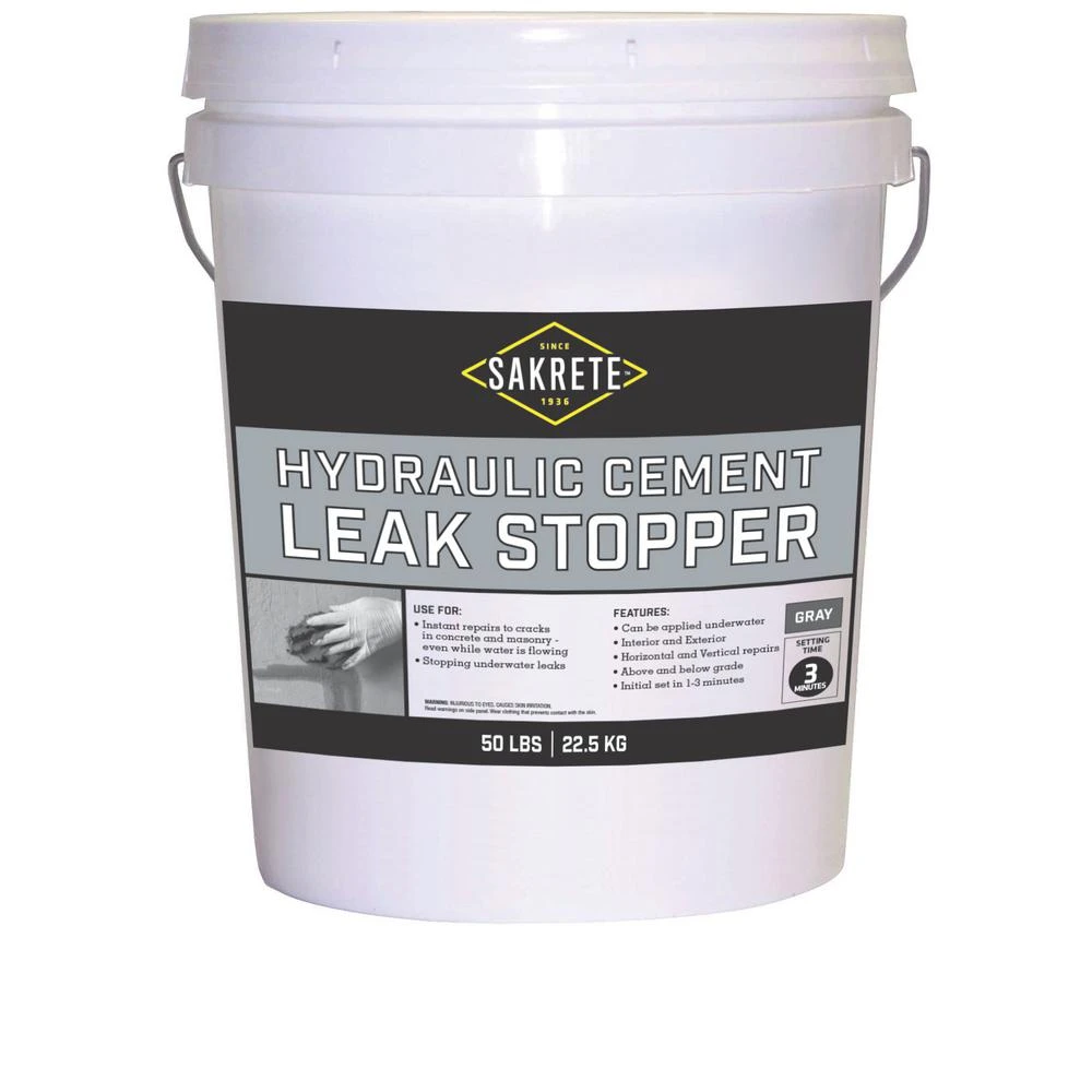 Leak Stopper Instant Hydraulic Cement, 50 Lb. For Concrete And Masonry