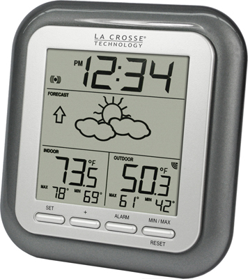 Wireless Indoor/outdoor Thermometer With Air Pressure Forecast And Min/max Records