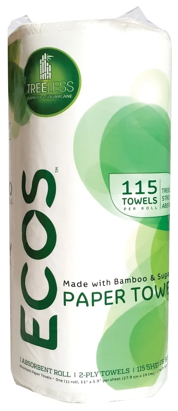 Single Roll Paper Towels, Two Ply, 115 Count Sheets