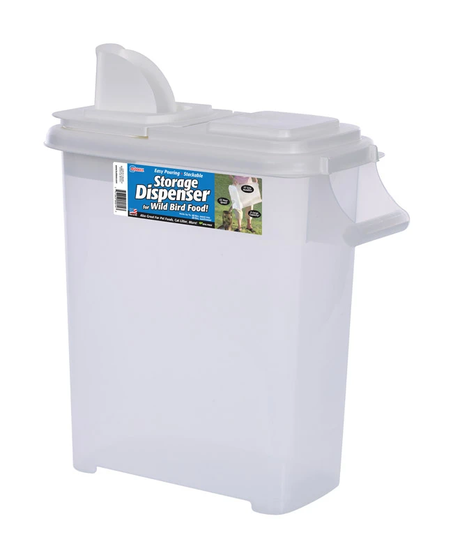 32-quart Pet Food Dispenser With Multi-function Lids And Easy Grip Handle