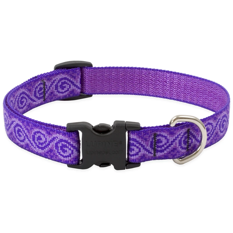 Adjustable Jelly Roll Dog Collar, 0.75 Inch Width, Fits 9 to 14 Inch Neck