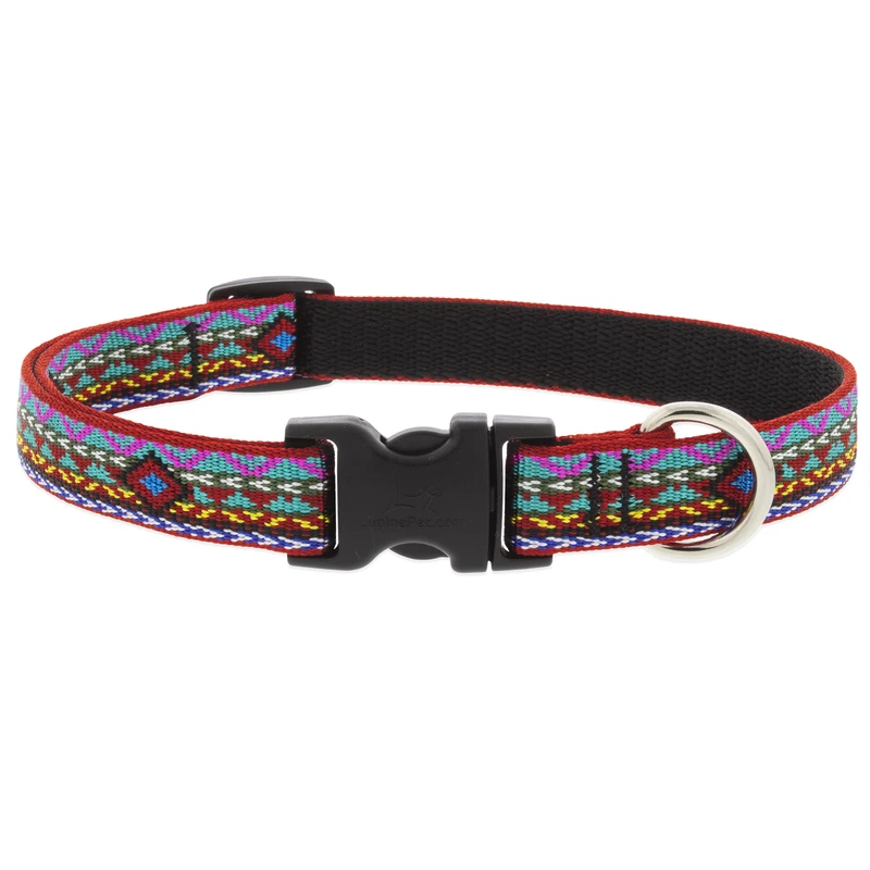 Adjustable Small Dog Collar with El Paso Pattern, 0.75 Inch by 9 to 14 Inch