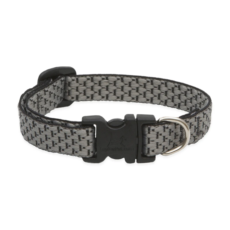 Eco Friendly Adjustable Dog Collar in Granite Color, 0.5 Inch by 8 to 12 Inch