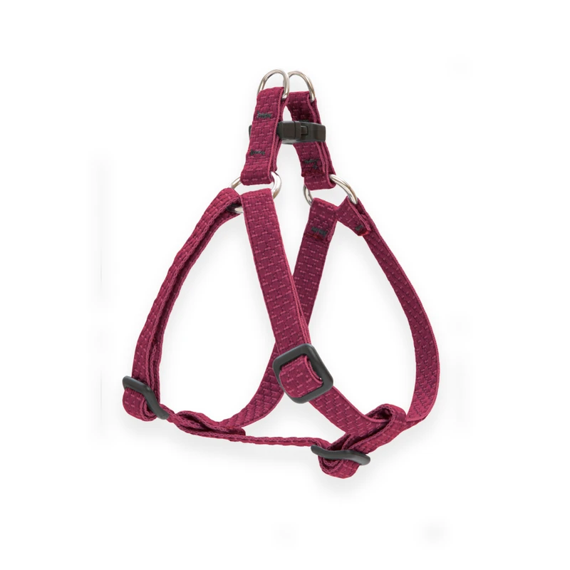 Eco Step-In Dog Harness Non-Restrictive Berry Color Size Half Inch by Twelve to Eighteen Inches