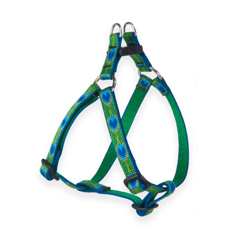 Step-in Dog Harness, Non-restrictive, Tail Feather Pattern, 1/2 X 12 To 18-inches