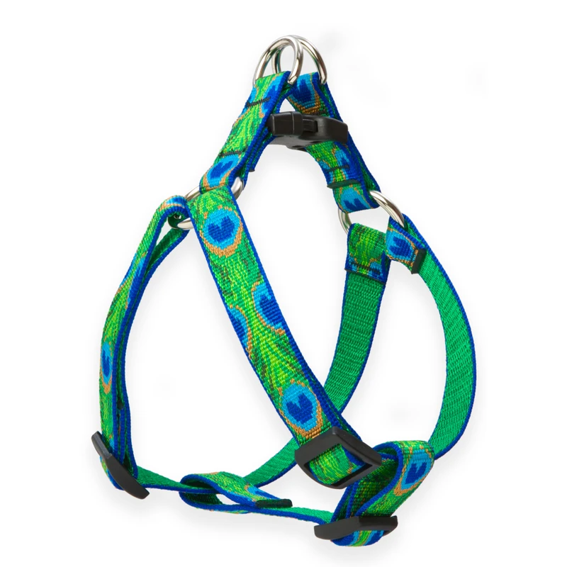 Step-In Non-Restrictive Dog Harness with Tail Feather Design, Adjustable 0.75 Inch by 20 to 30 Inch